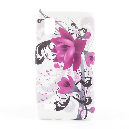 Purple Flower Pattern Мягкий чехол для LG Optimus P760 L9