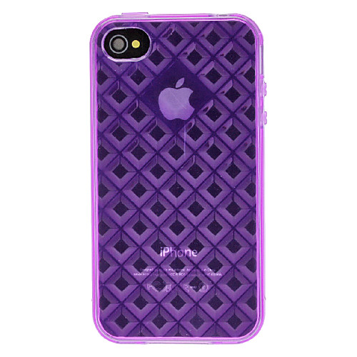 DEVIA Solid Color 3D ромба ТПУ мягкий чехол для iPhone 4/4S (дополнительных цветов)