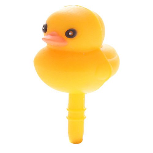 3,5 мм желтый мультфильм Duck Стиль Anti-Dust Разъем для iPhone 5/5S и другие