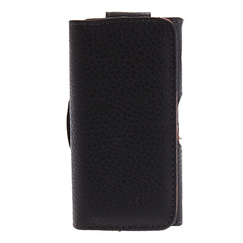 Личи шаблон Защитные PU кожаный чехол с Зажим для ремня для Nokia 5800 (черный)