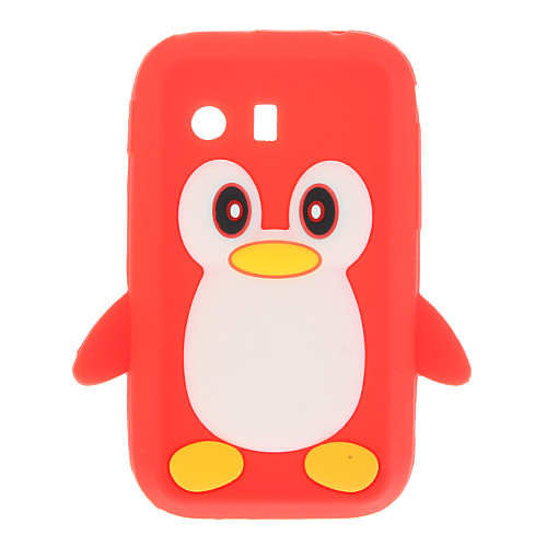 3D Cute Penguin Мягкие резиновые Силиконовый чехол кожного покрова для Samsung Galaxy Y S5360