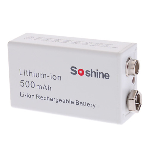 Soshine 500mAh литий-ионная аккумуляторная батарея (9В)