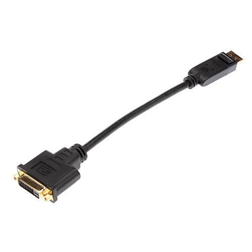 Мужчина DisplayPort к DVI 24 1 Женский Золотой кабельный разъем покрытие для телевизора HD (0,1 М)