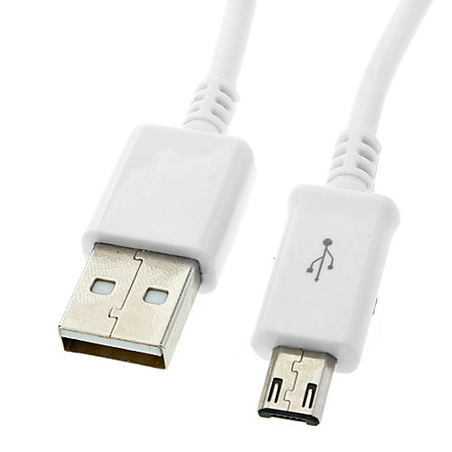 Белый Micro USB кабель для Samsung Galaxy Примечание 2 N7100