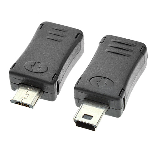 Адаптеры микро USB Male/Female на мини-USBFemale/Male (черный)