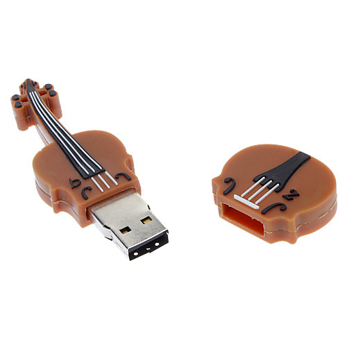 4 Гб Мягкие резиновые Классическая скрипка USB Flash Drive
