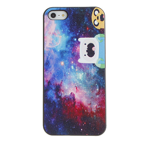 Удивленный медведи в космосе Pattern ПК Футляр с черной рамкой для iPhone 5/5S