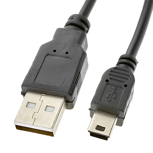 USB 2.0 мужчина к Mini USB 2.0 Мужской данных и зарядный кабель черный (1M)