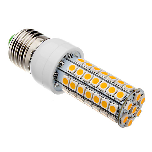 Светодиодная лампа-кукуруза E27 7W 63x5050SMD 620-640LM 2500-3500K теплый белый свет (220-240V)