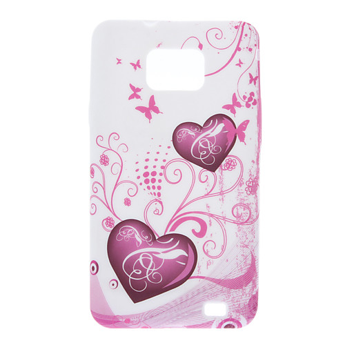 Love-форме сердца Pattern ТПУ Мягкий чехол задняя крышка для Samsung Galaxy S2 I9100