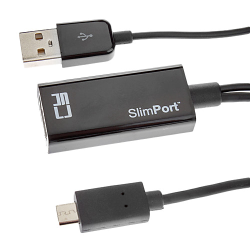 CY MH-041 slimport Micro USB для HDMI HDTV адаптер Full HD для Google Nexus 4 (черный)