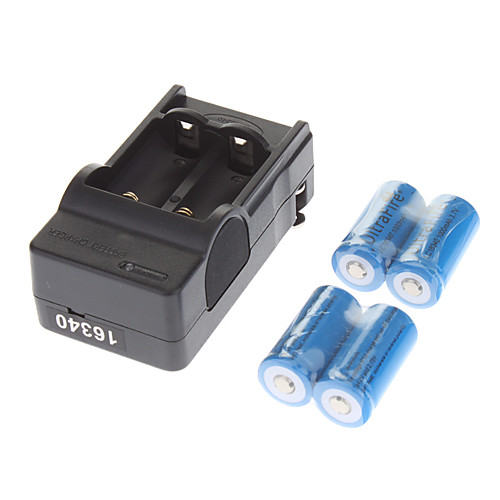 США Plug UltraFire 16340 Зарядное устройство ж / 4 х 3.6V 