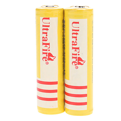 UltraFire 18650 3.7V 3600mAh Желтый литий-ионная аккумуляторная батарея (2-Pack, без защиты советом)