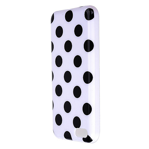 Точек шаблон пластиковый корпус для iPhone 5C (черный-белый)