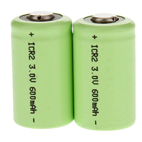 2 X CR2 3V 600mAh Универсальный литий Великой Державы аккумуляторная зеленый Аккумулятор