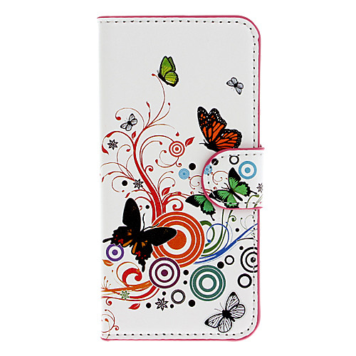 Красивые бабочки Pattern Полный Дело Корпус с карты памяти для HTC 601e (один мини) / M4 (белый)