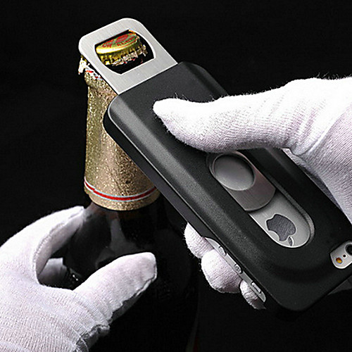 Чехол алюминиевый для IPhone 5/5S с выдвижной открывалкой для бутылок из нержавеющей стали (цвета в ассортименте)