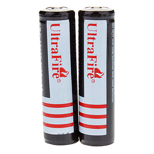 UltraFire 2  3600mAh 3.7V BRC 18650 литий-ионная аккумуляторная батарея (черный)