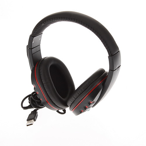 Стильные наушники ж / микрофон для PS3 / PS3 Slim / CECH4000 PS3 - черный  красный
