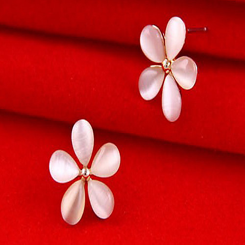Южнокорейская небольшие свежие цветки мелкие серьги Opal Пять Сладкая слива Серьги E1005 Компактные