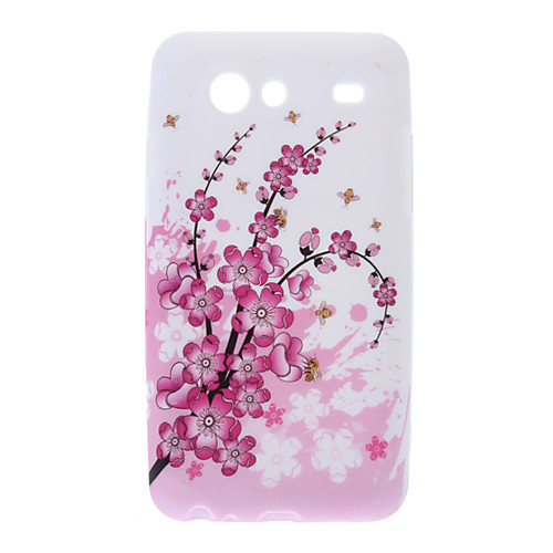 Плам Блоссом Pattern ТПУ Мягкий чехол задняя крышка для Advance Samsung Galaxy S I9070