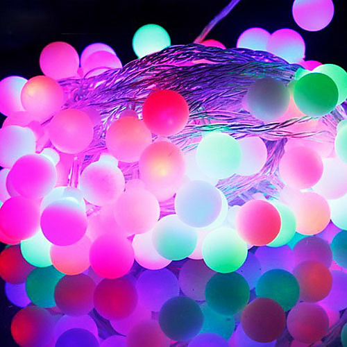 [Newyearsale] 50-главе 9 м водонепроницаемый ЕС Plug уличные рождественские праздничные украшения RGB света шнура СИД света (220)