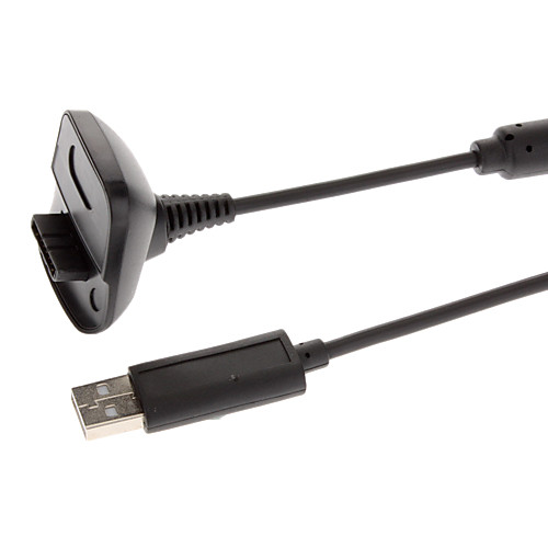 2-в-1 выделенный Зарядка и соединительный кабель для Xbox 360 (черный)