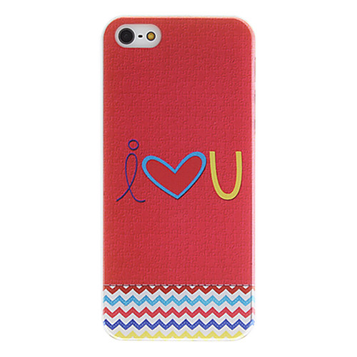 Я тебя люблю PC Pattern Футляр с матовая внутренняя защита для iPhone 5/5S