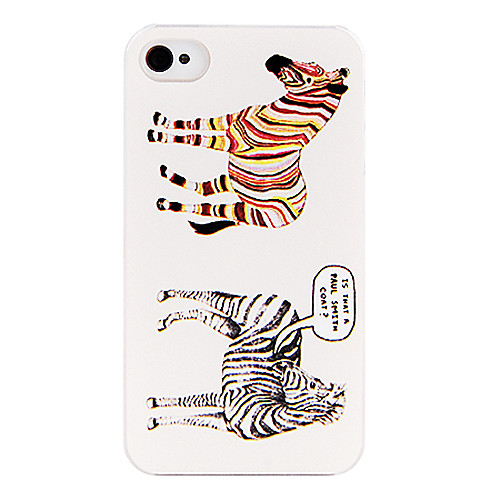 Zebra Назад Чехол для iPhone 4/4S