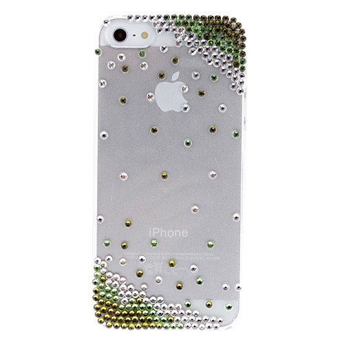 Специальное конструкторское сверкающей бриллиантами Прозрачный жесткий чехол с ногтей Клей для iPhone 5/5S (разных цветов)
