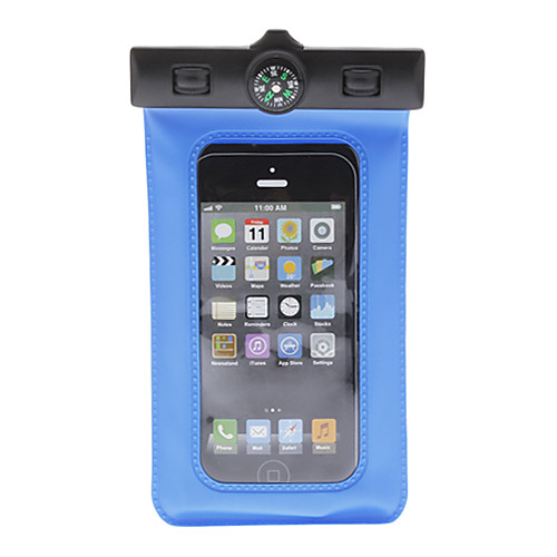 Универсальный водонепроницаемый синий подводного чехол с повязки и Компас для iPhone 5/5S