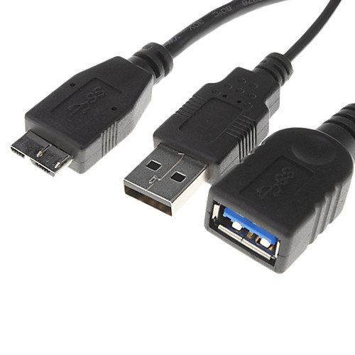 USB 3.0 для Женский USB 3.0  Micro USB 3.0 Мужской кабель (0,2 М)