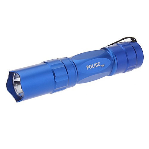 Полиция 3W Одномодовый светодиодный фонарик факел Браун (1xAA, синий)