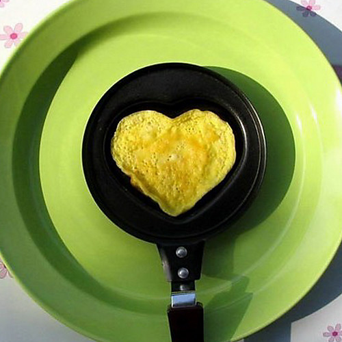 Новый Heart Shaped Fry яичка Сковороды Кук Pan плита с антипригарным Pot