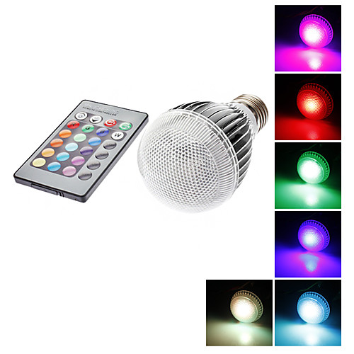 E27 5W 120 мм Длинные RGB света дистанционного управления LED Ball лампы (85-265В)