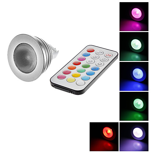 MR16 4W 200LM RGB свет пятна СИД лампа с ИК-пульта дистанционного управления (DC 12V)