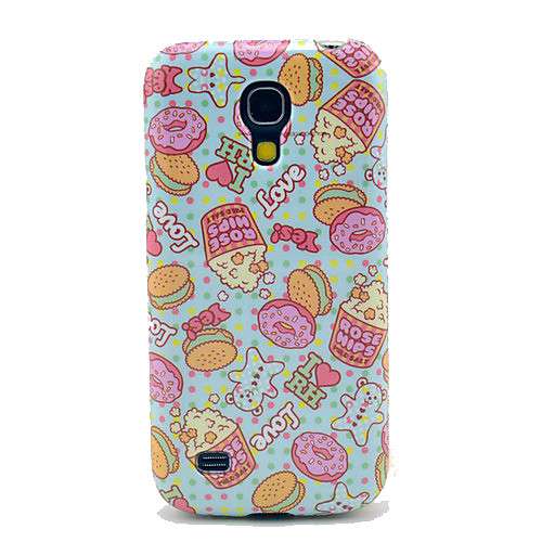 Мультфильм Donut & шиповника Pattern ТПУ IMD чехол для Samsung Galaxy S4 мини I9190 I9195