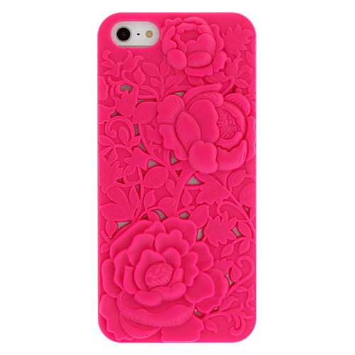 Novetly Дизайн Solid Color Rose-Резные Жесткий чехол для iPhone 5/5S (разных цветов)