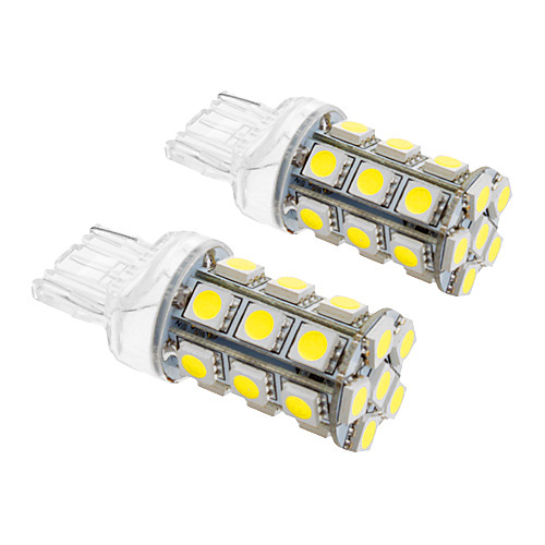 T20 5W 24x5060SMD 450LM 5500-6500K Холодный белый свет Светодиодные лампы для автомобилей (12V, 2шт)