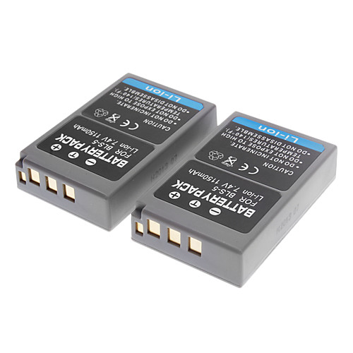 2x BLS-5 1150mAh Цифровая камера Аккумулятор для Olympus PEN E-P3 ЕР3 E-PL2 EPL2 E-PL3 EPL3 E-PM1 EPM1