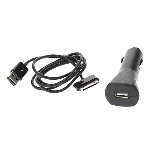 USB кабель для передачи данных и автомобильное зарядное устройство для Samsung P5100