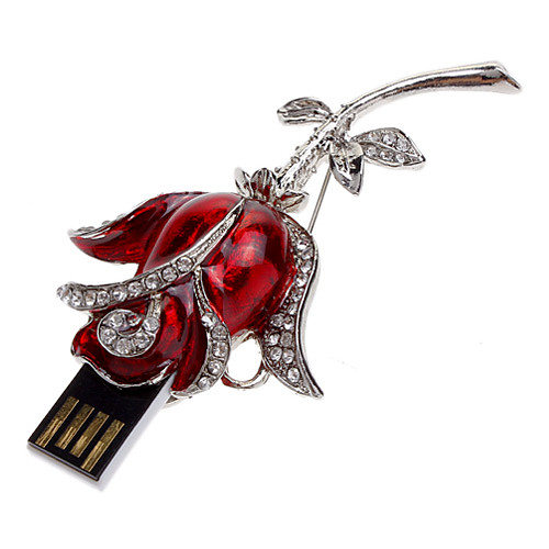 Rose Pin Flash Drive 16G