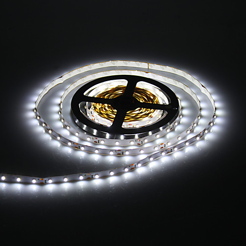 5M 24W 60x3528SMD 900-1200LM 6000-7000K Холодный белый свет Светодиодные полосы света с 12В 2A адаптер