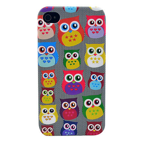 Довольно Pattern Сова Мягкие TPU IMD чехол для iPhone 4/4S