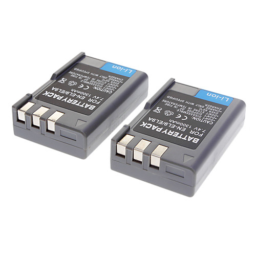 2 х EN-EL9 EN-EL9a 1300mAh аккумулятора цифровой фотокамеры для Nikon D3X ENEL9A D40x D40 D60 D3000 D5000