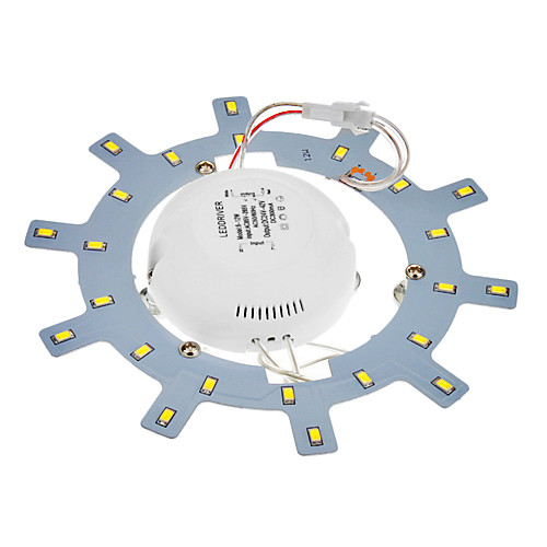 12W 6000K 1320LM 24x5730SMD холодным белым светом Светодиодные лампы Потолочные (85-265В)