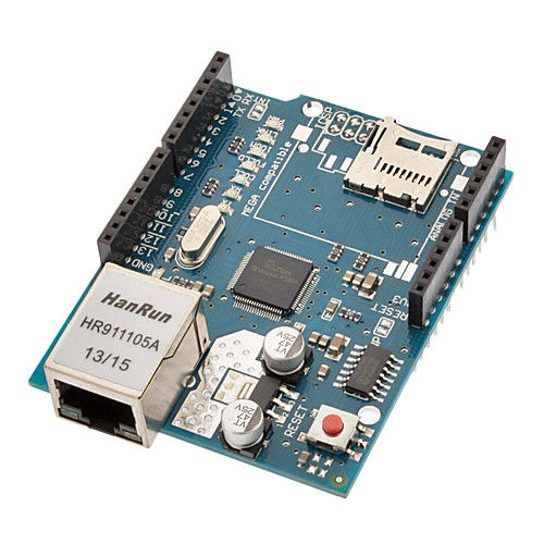 Ethernet Shield с чипом Wiznet W5100 Ethernet и слотом для TF карт для Arduino