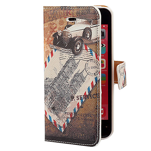 Vintage Открытки шаблон PU Case для всего тела с карты памяти и стенд для iPhone 5C