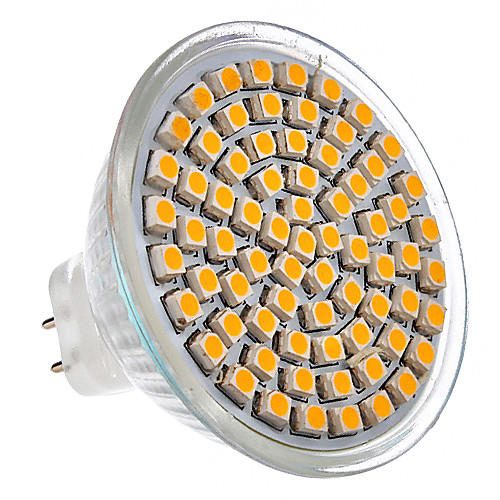 MR16 GU5.3 4.35W 72-LED 360-430LM 3000K теплый белый свет Светодиодные пятно лампы (12)