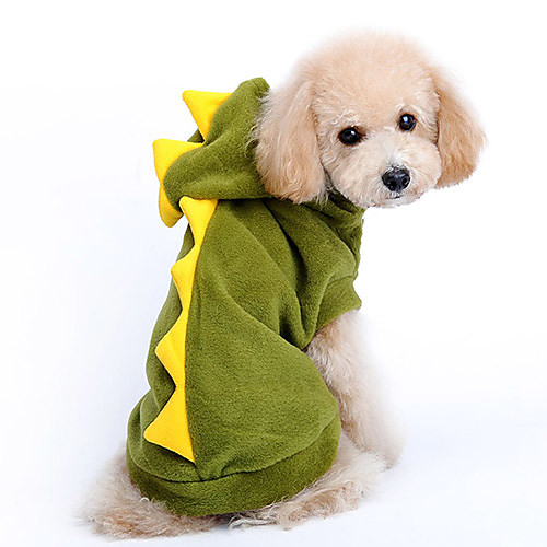 Хорошенький динозавр Shaped Дизайн костюма Пальто с капюшоном Собаки Животные (разные размеры)